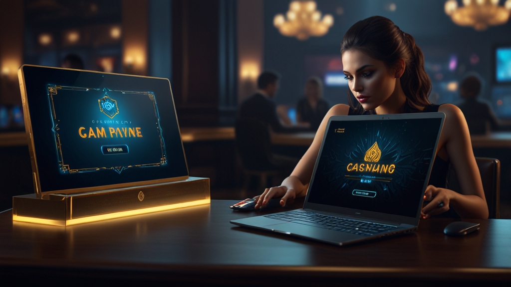 A new player completing a secure casino registration form on a laptop