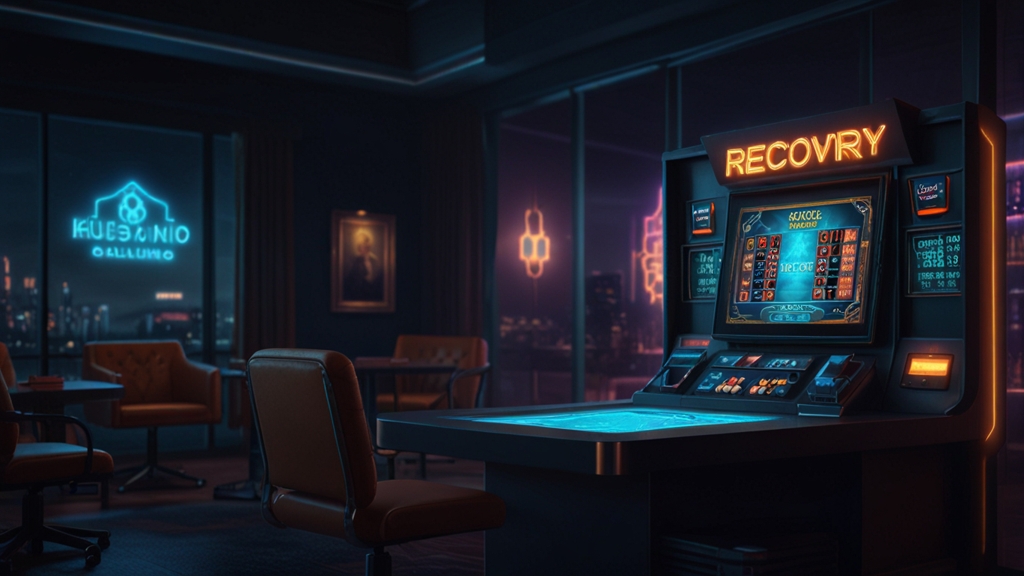 A user recovering forgotten casino login credentials on a secure screen