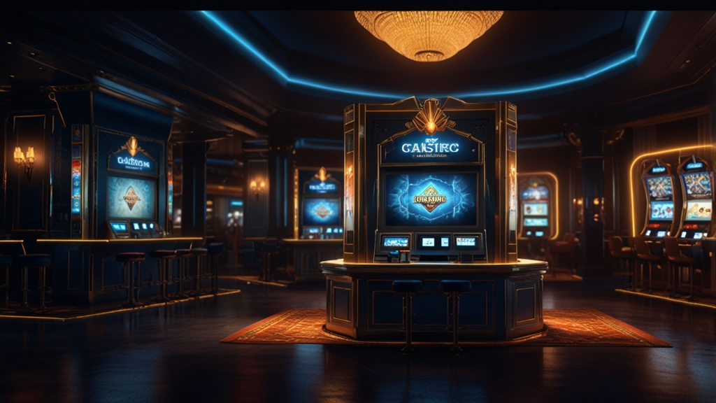 A user verifying an official casino login page on a glowing screen