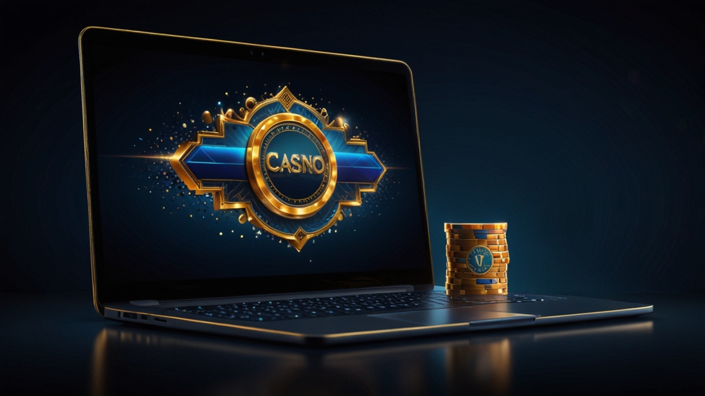 A secure casino registration profile being created on a laptop screen
